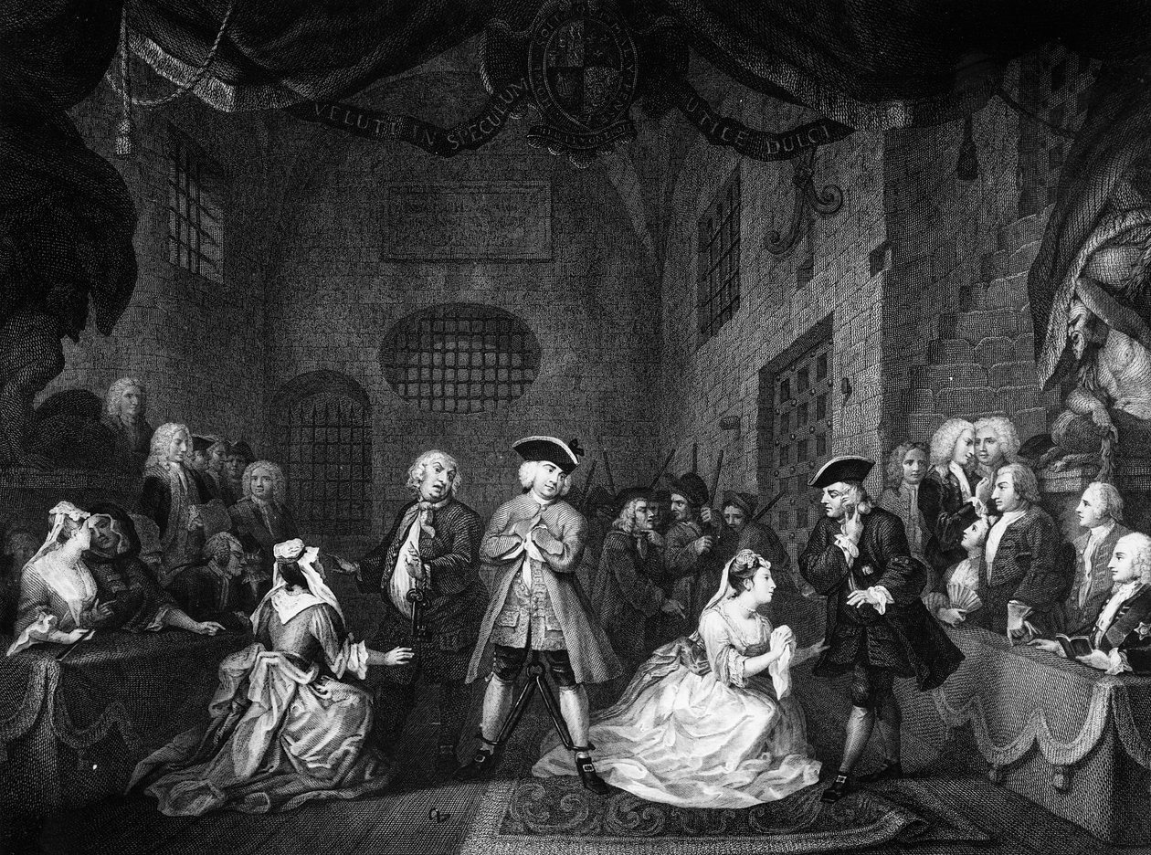 Žebrácká opera, scéna III, dějství XI, c.1728 od William Hogarth
