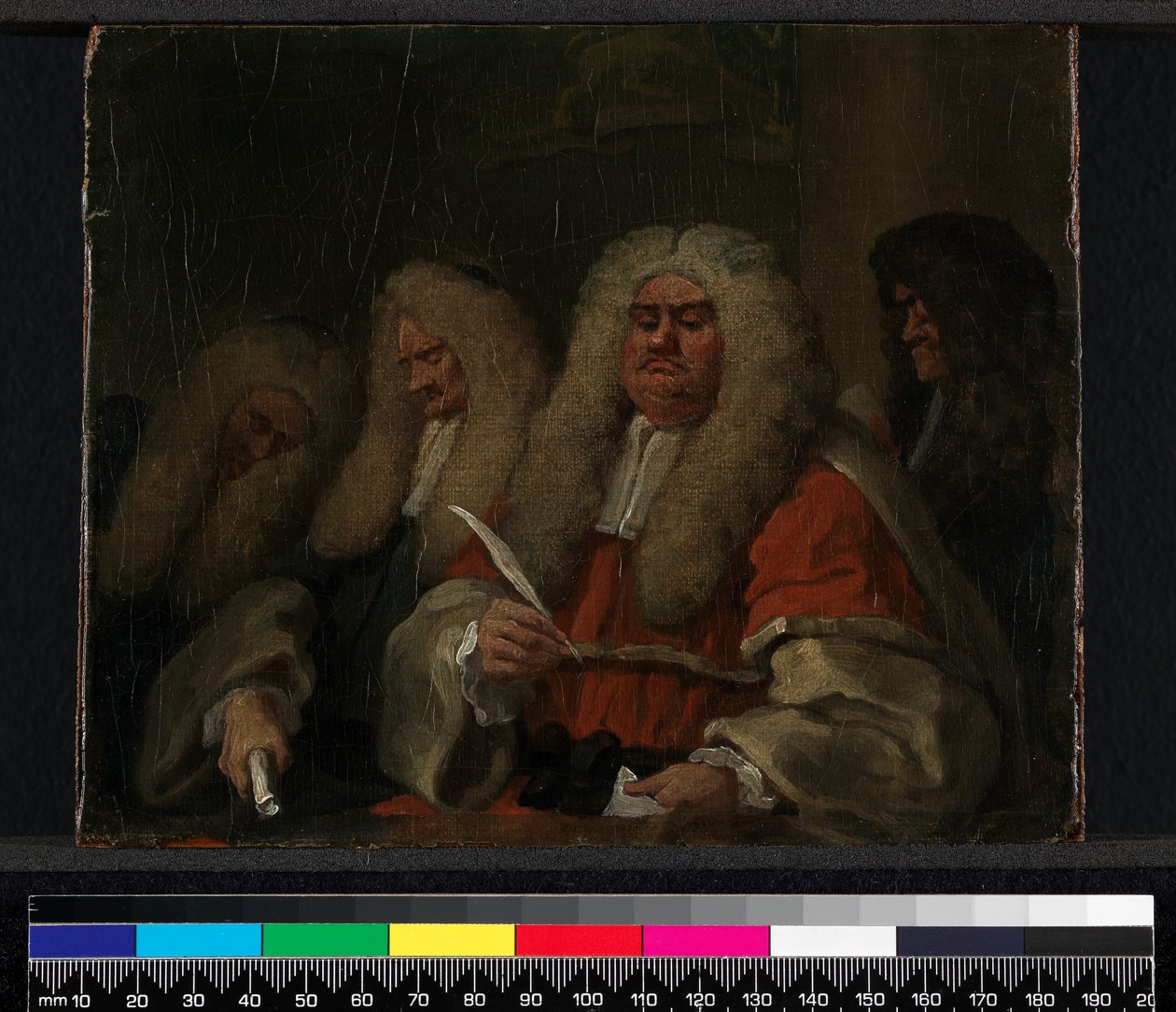 The Bench, 1753-54 (olej na plátně podloženém na panelu) od William Hogarth