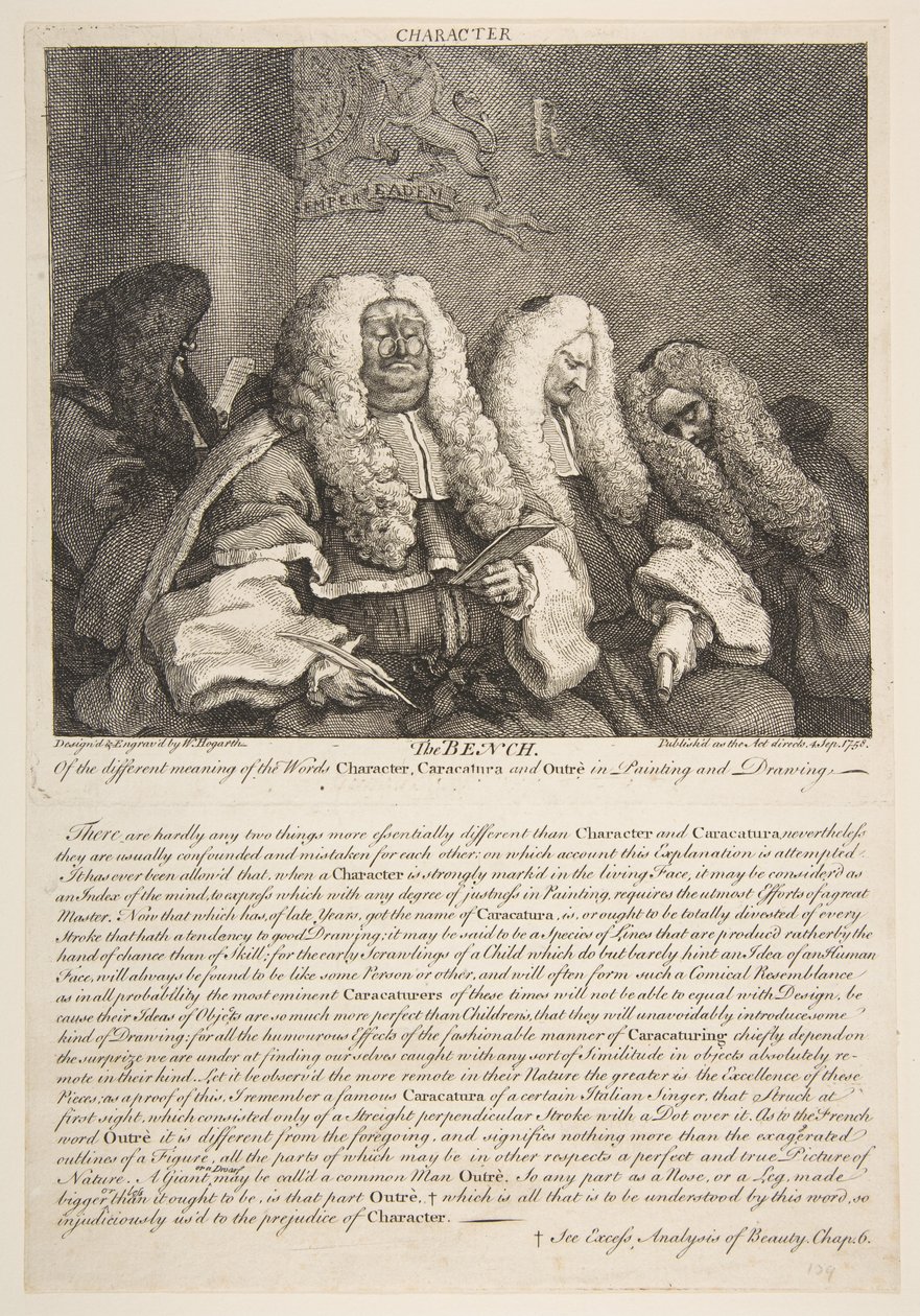 Lavička, září 1758. od William Hogarth