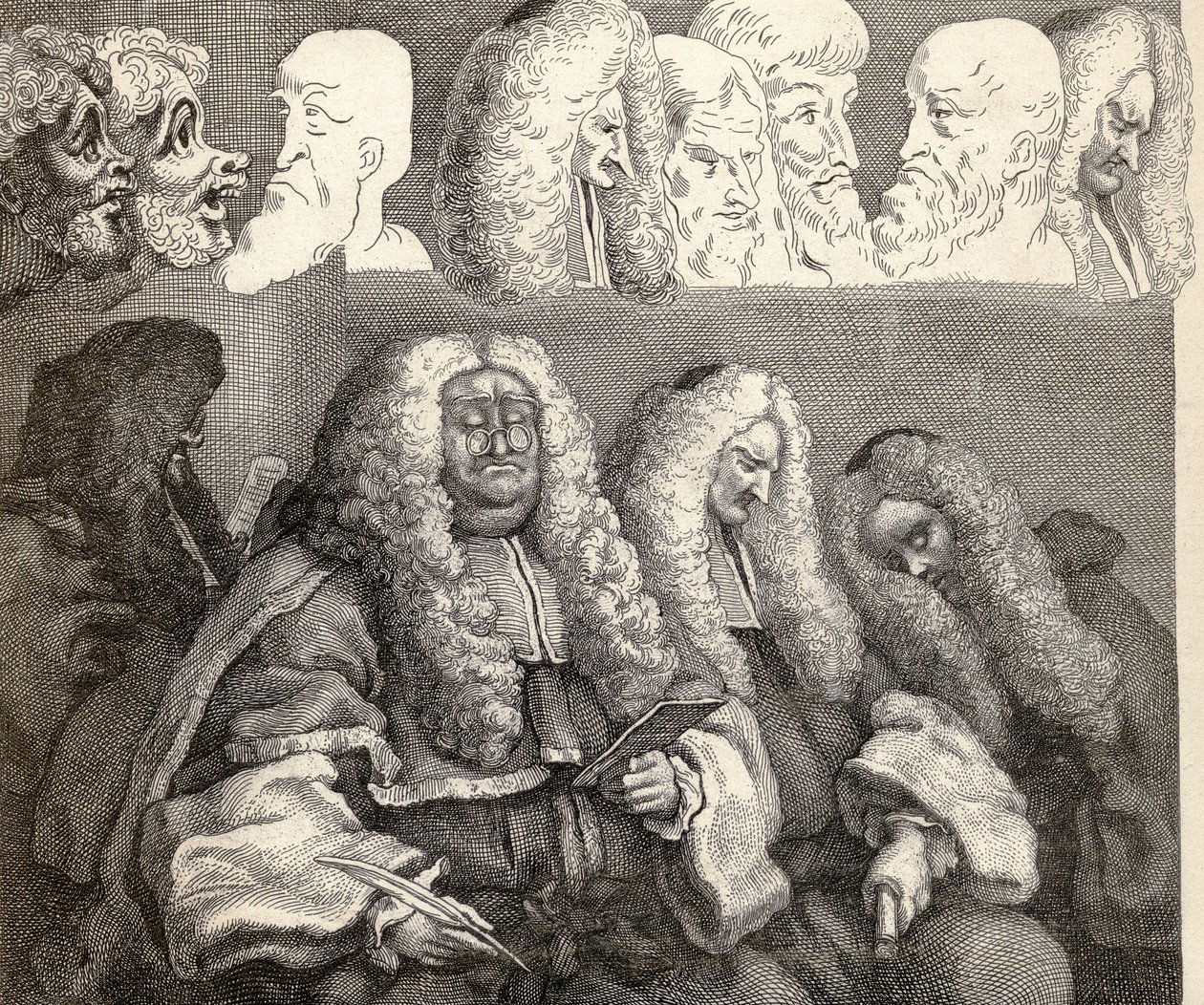 Lavička, z „Díla Williama Hogartha“, publikovaná v roce 1833 od William Hogarth