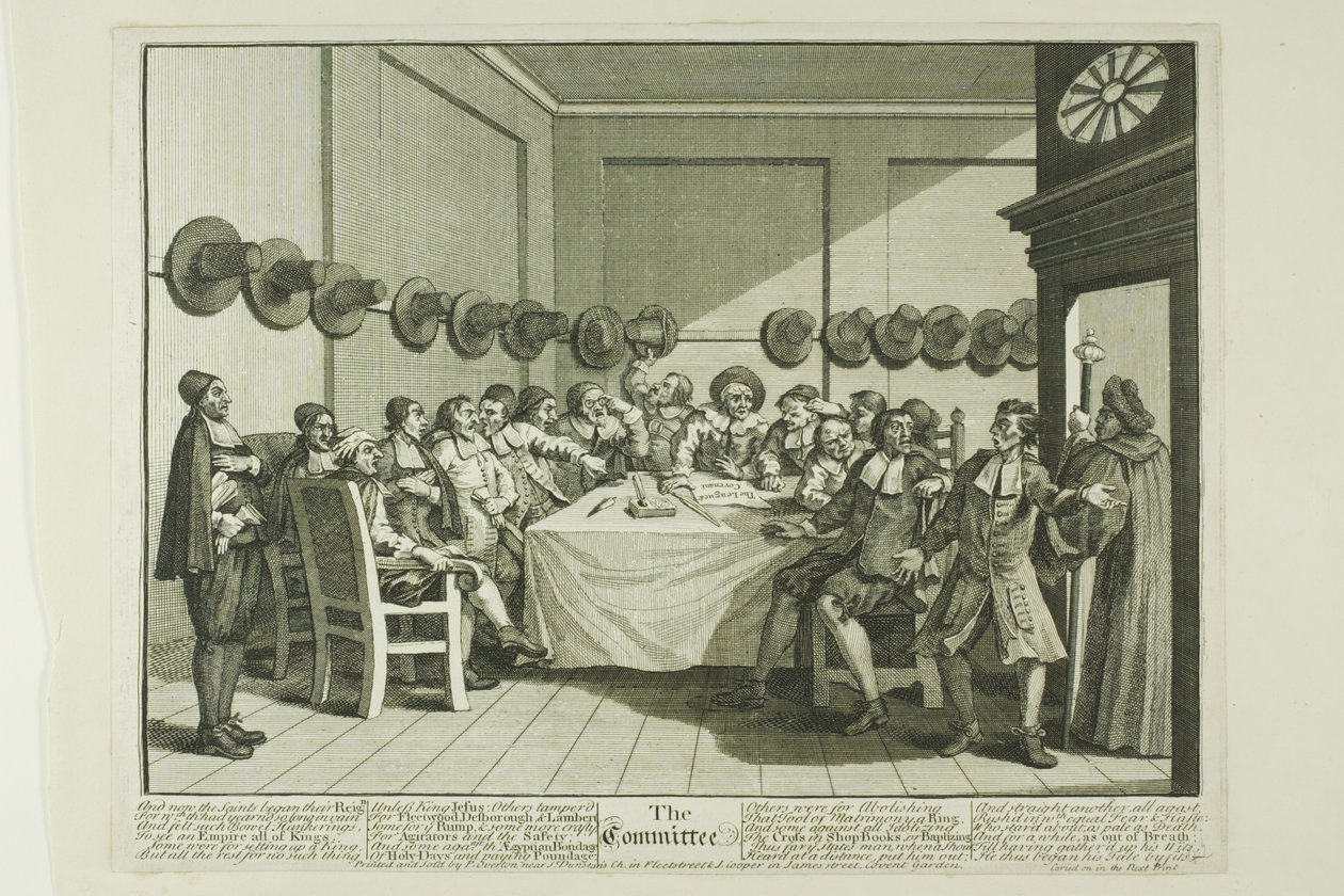 Výbor, deska deset z Hudibrasu od William Hogarth