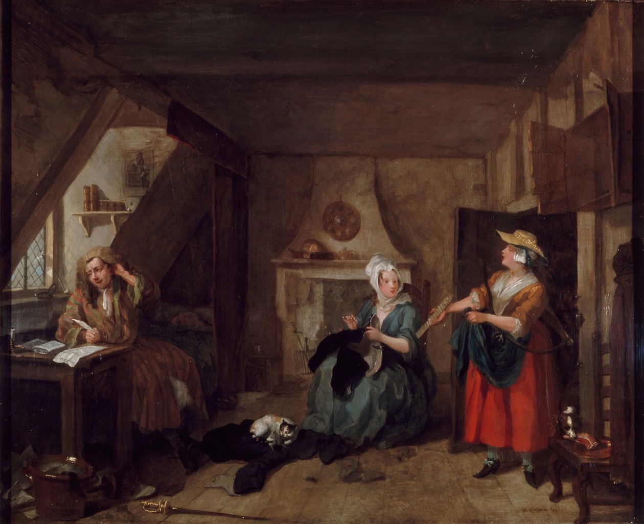 Zoufalý básník, 1733-1735. od William Hogarth