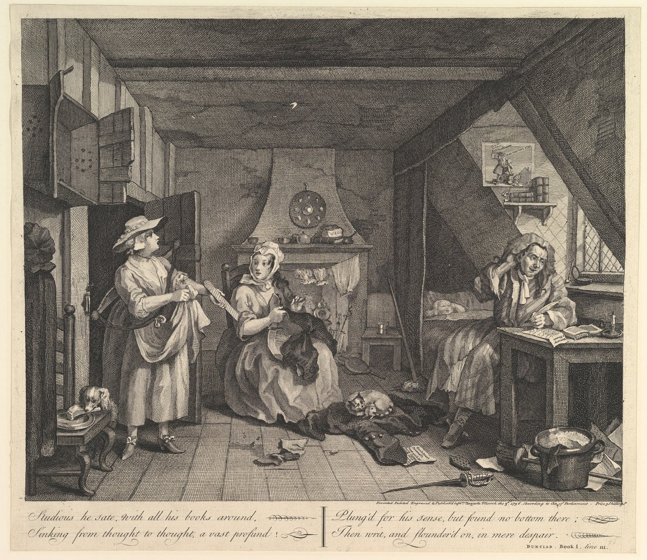 Strádající básník od William Hogarth