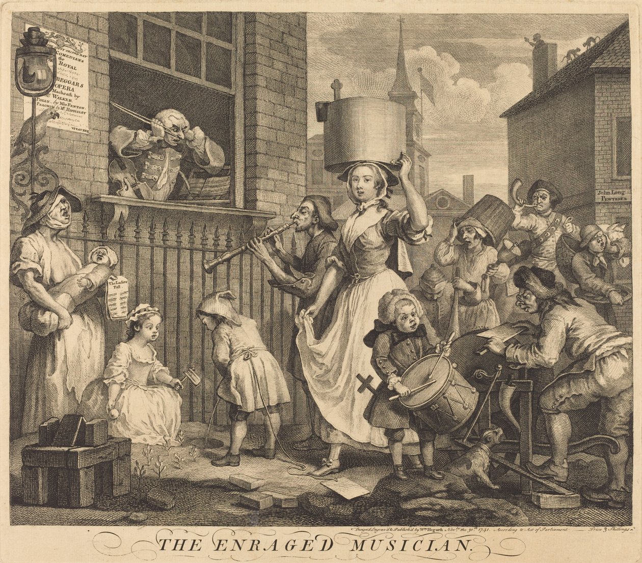 Rozzuřený hudebník od William Hogarth