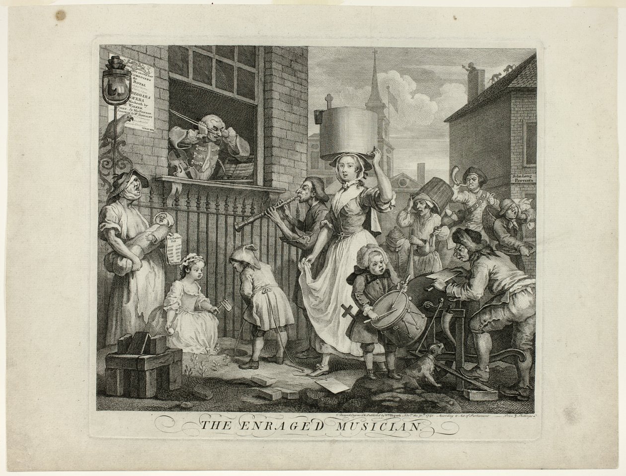 Rozzuřený hudebník od William Hogarth