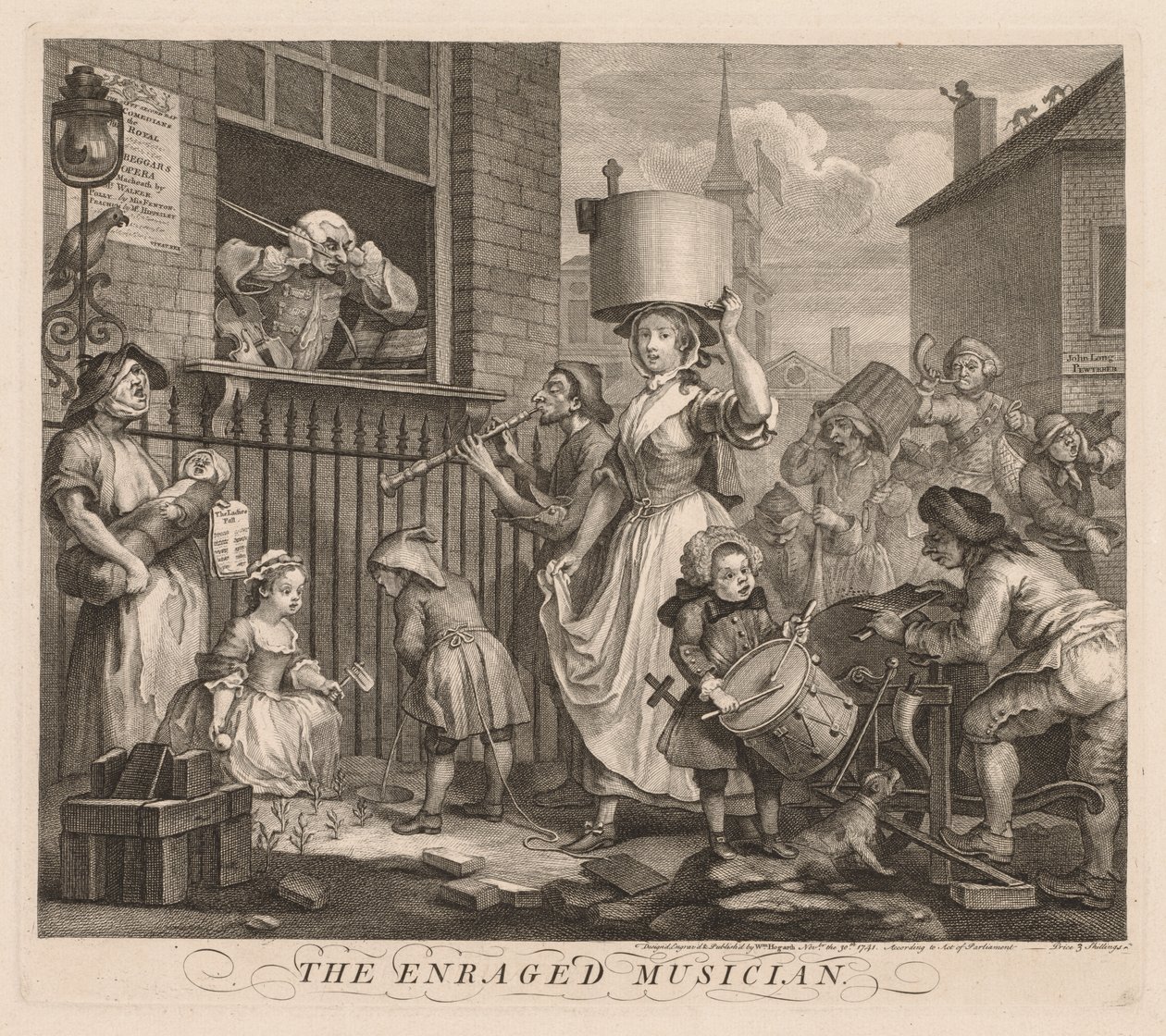Rozzuřený hudebník od William Hogarth