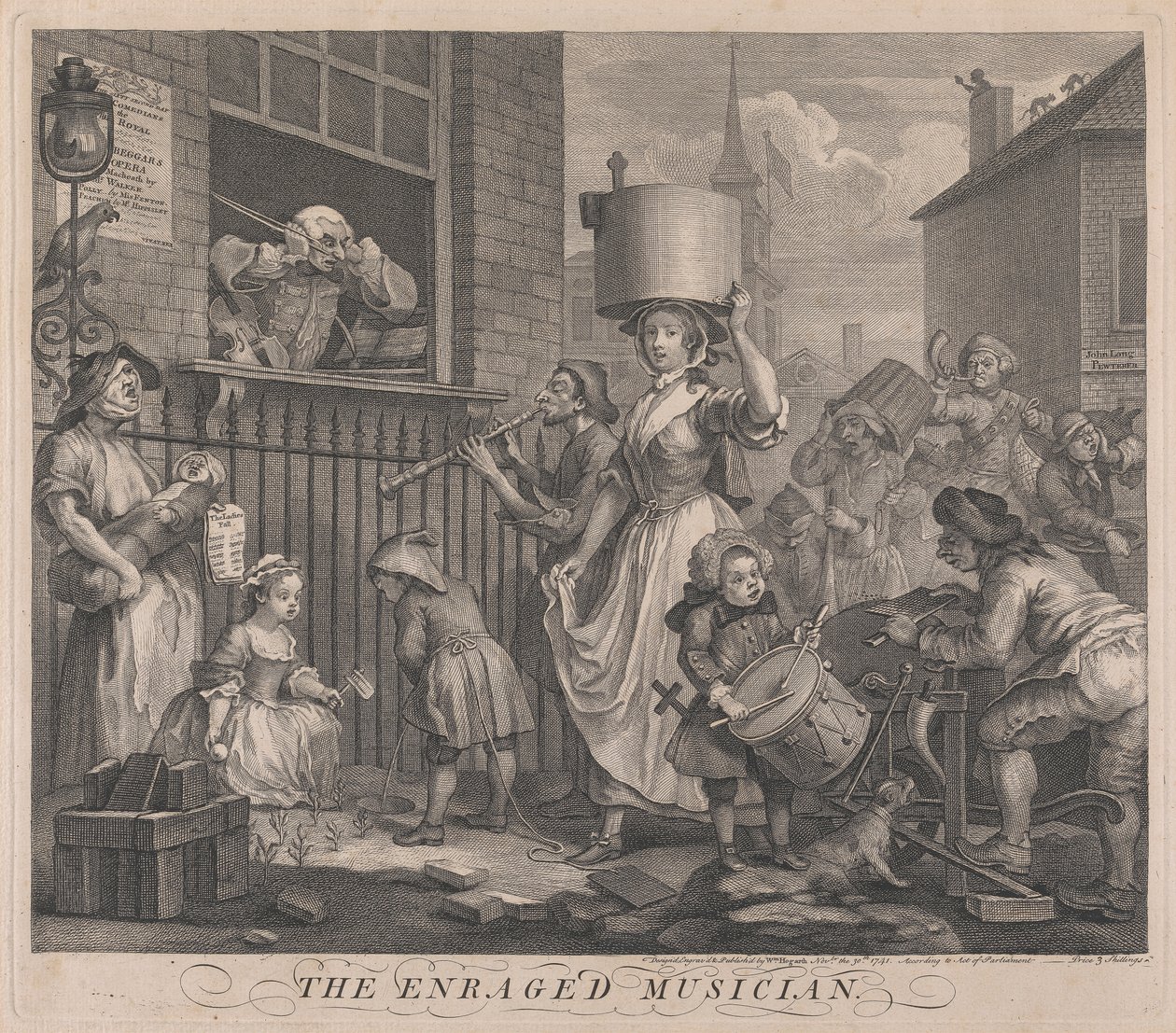Rozzuřený hudebník od William Hogarth