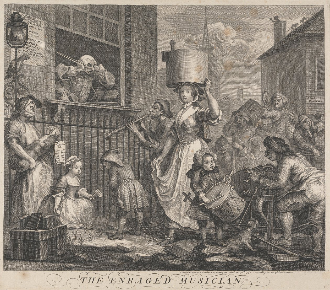 Rozzuřený hudebník od William Hogarth