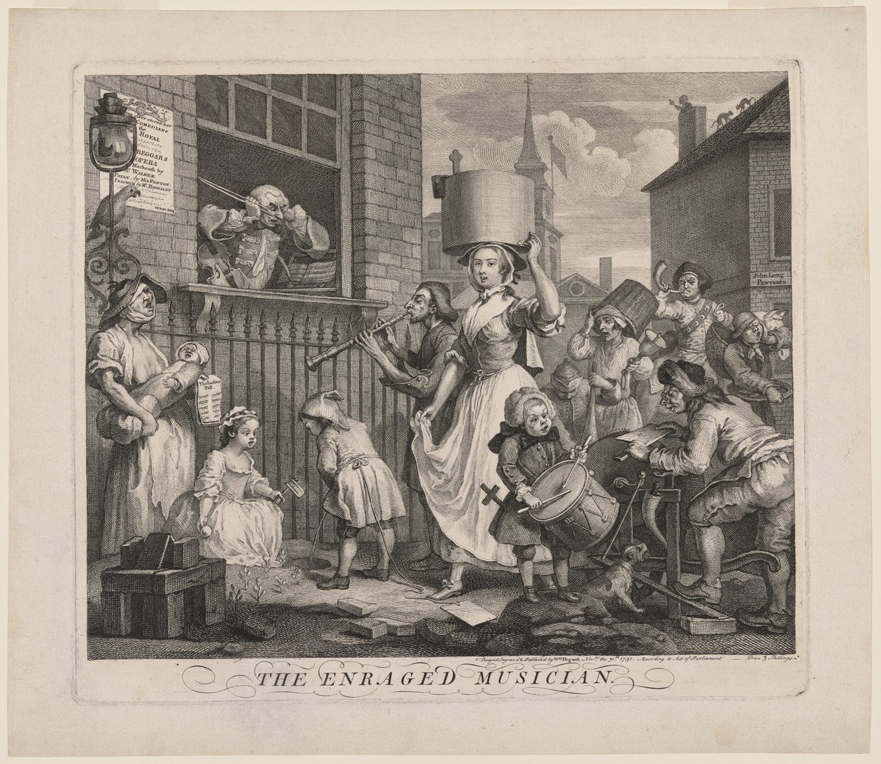 Rozzuřený hudebník od William Hogarth