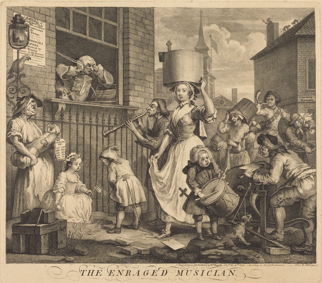 Rozzuřený hudebník od William Hogarth