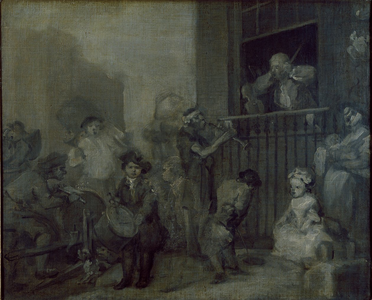Rozzuřený hudebník, c1741 od William Hogarth