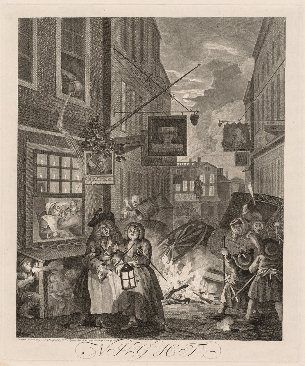 Čtyři časy dne: Noc od William Hogarth