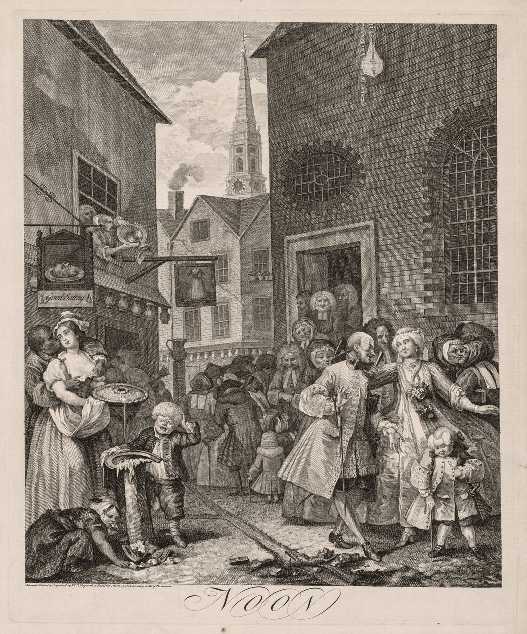 Čtyři časy dne: poledne od William Hogarth