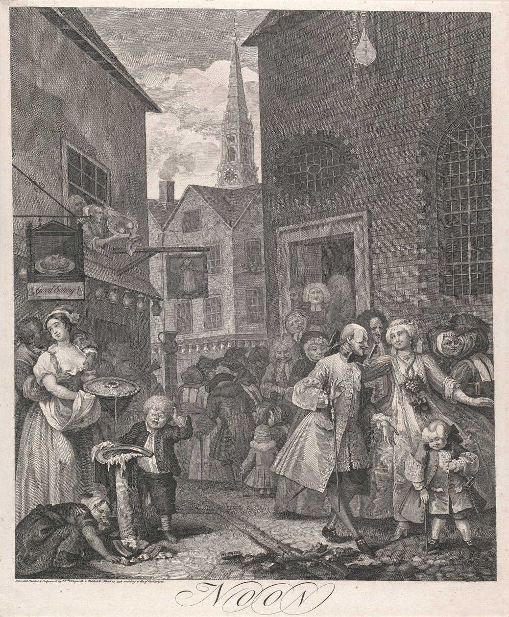 Čtyři denní doby, deska II: Poledne od William Hogarth
