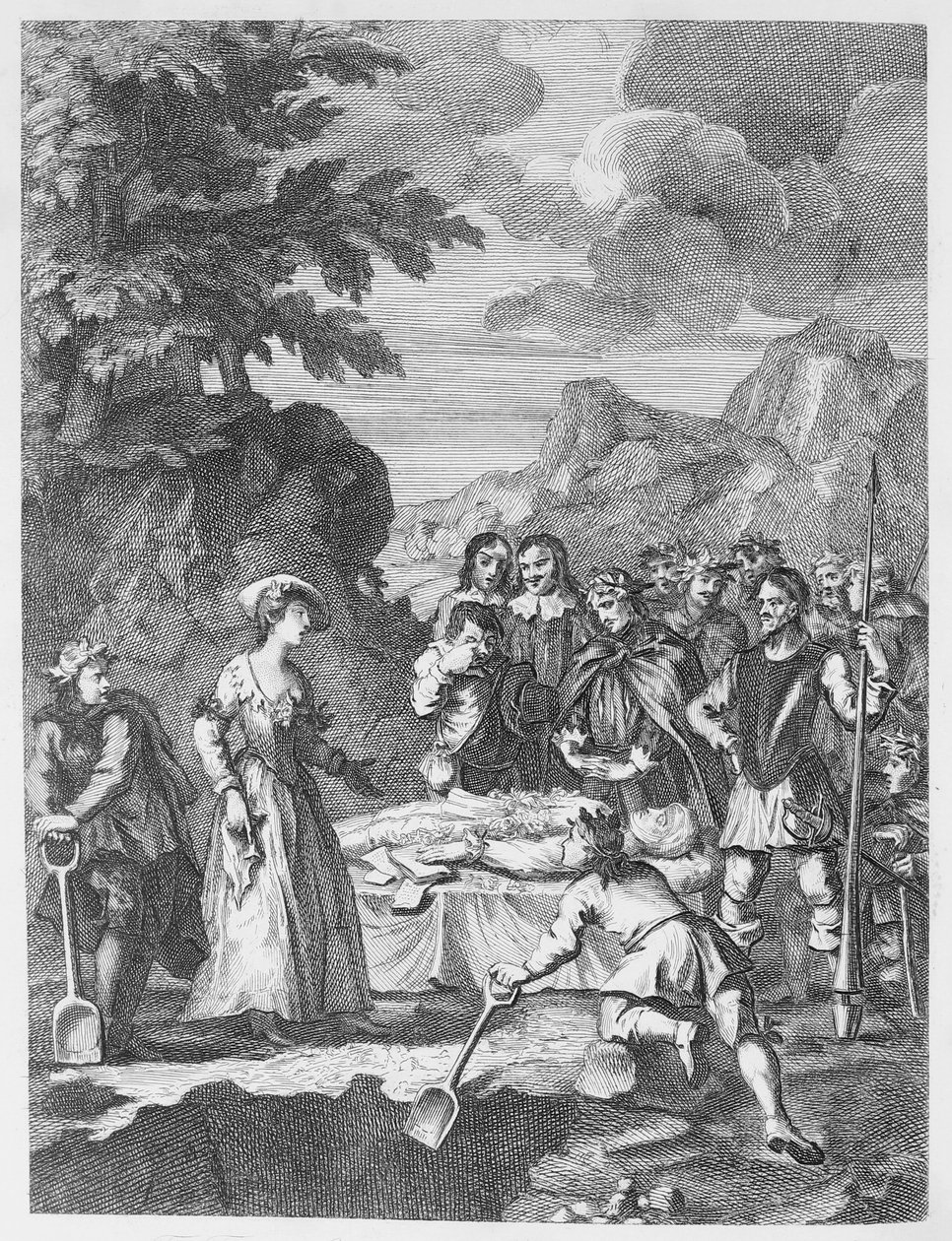 Pohřeb Chrystoma & Marcella se ospravedlňuje od William Hogarth