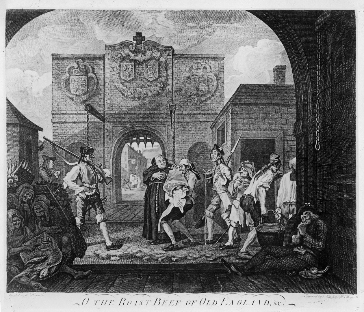 The Gate of Calais, nebo O The Roast Beef of Old England od William Hogarth
