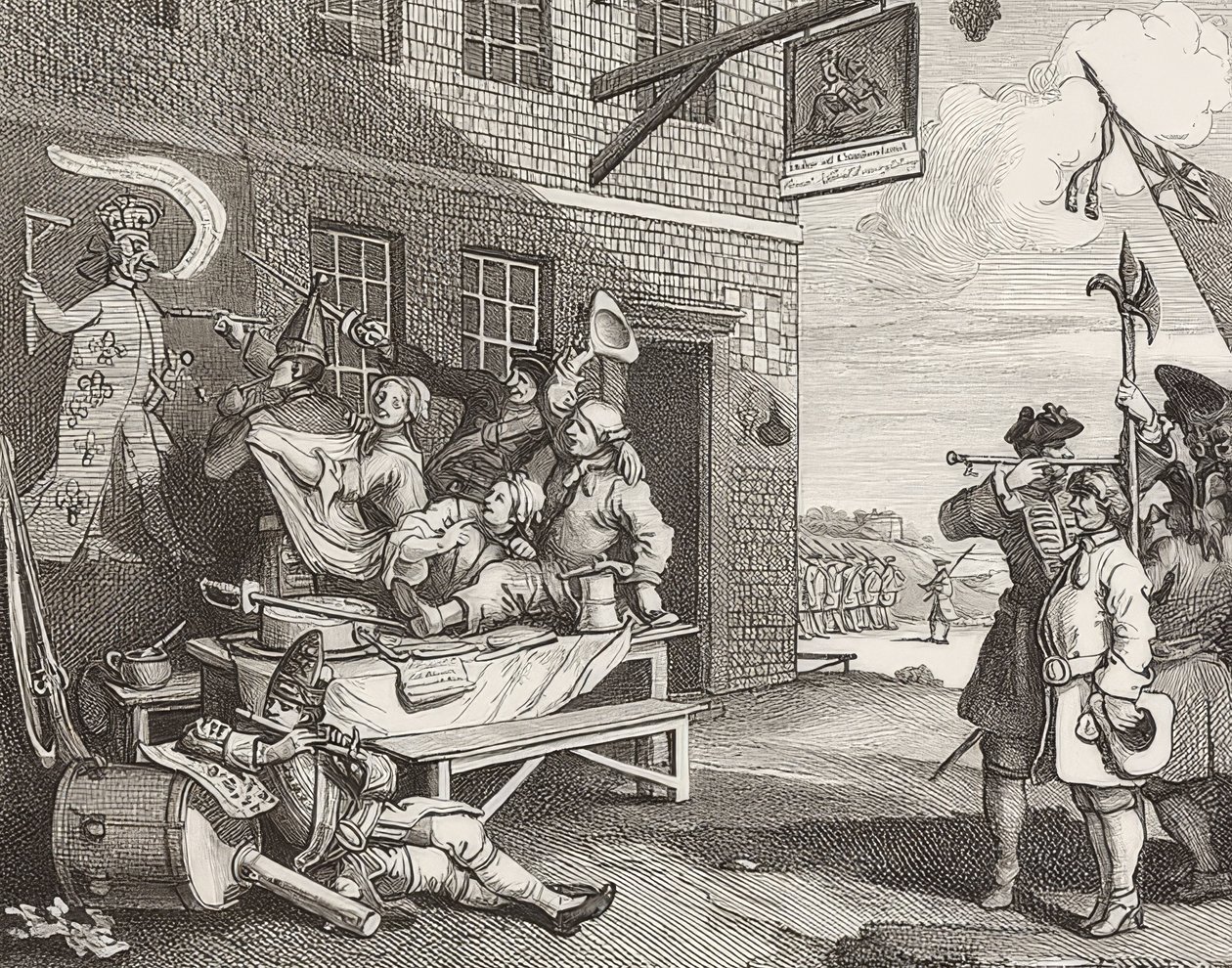 The Invasion, Plate 2: England / Die Invasion, Blatt 2: England. 1756 od William Hogarth