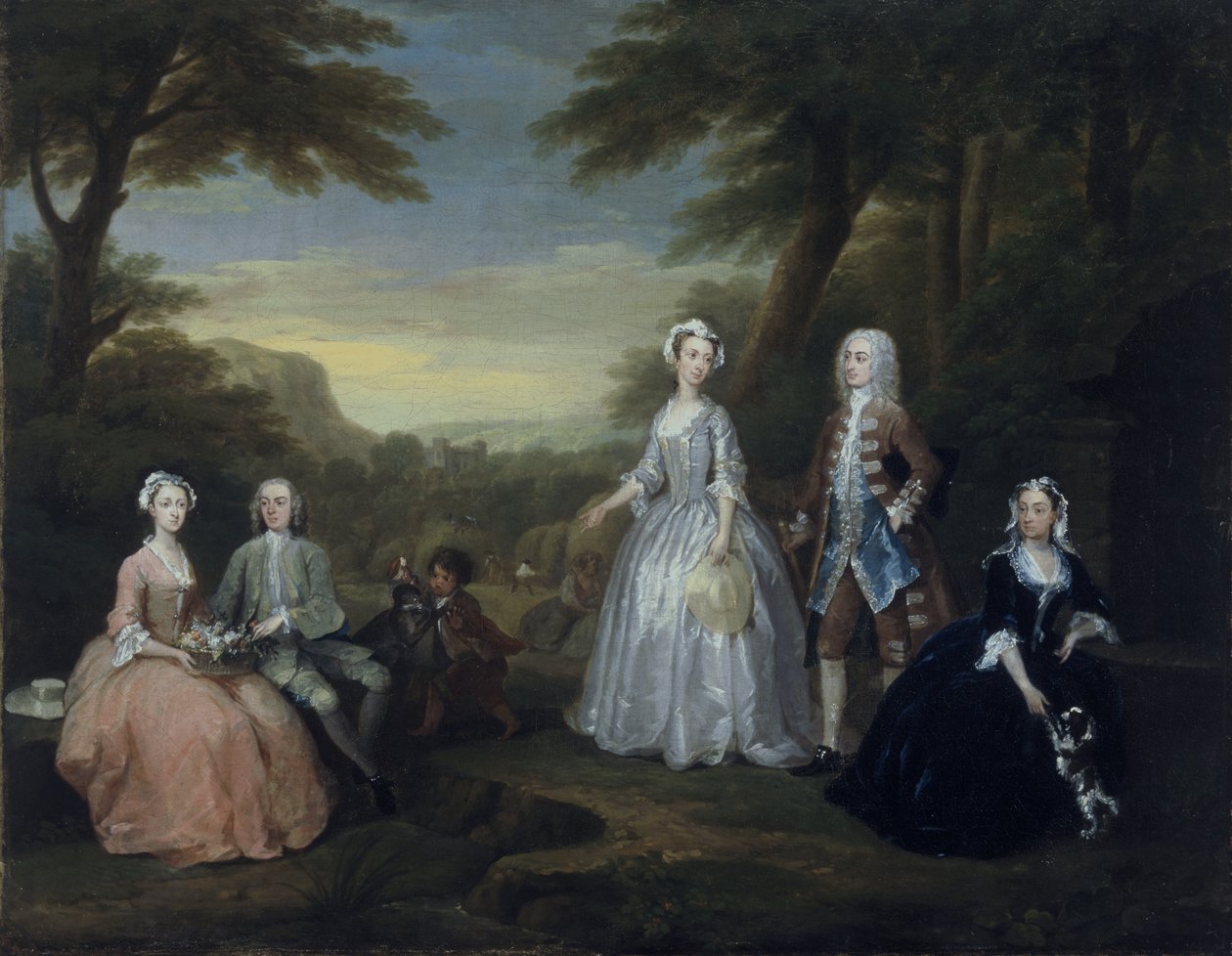 Konverzační článek o rodině Jonesových od William Hogarth