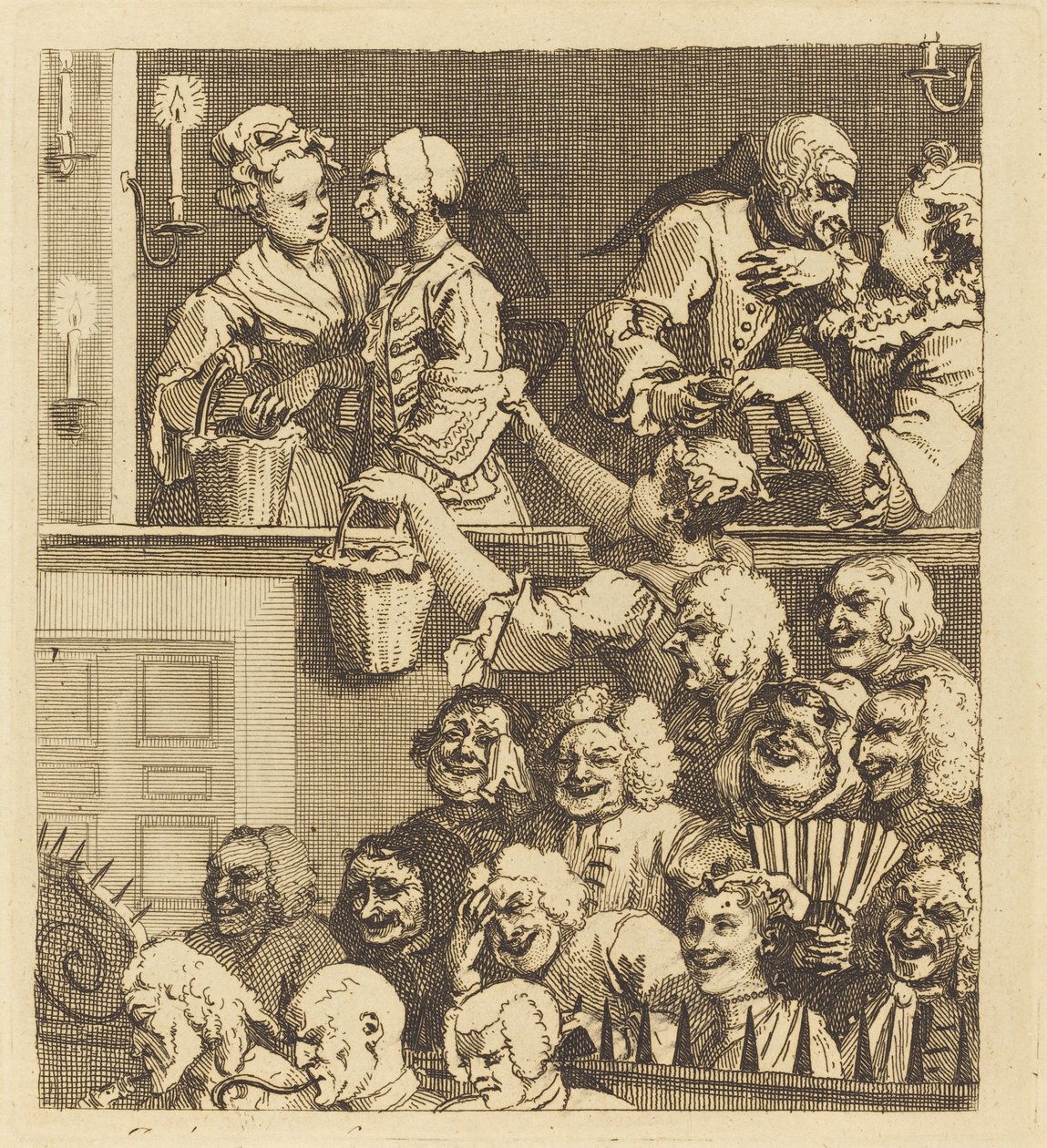 Smějící se publikum od William Hogarth