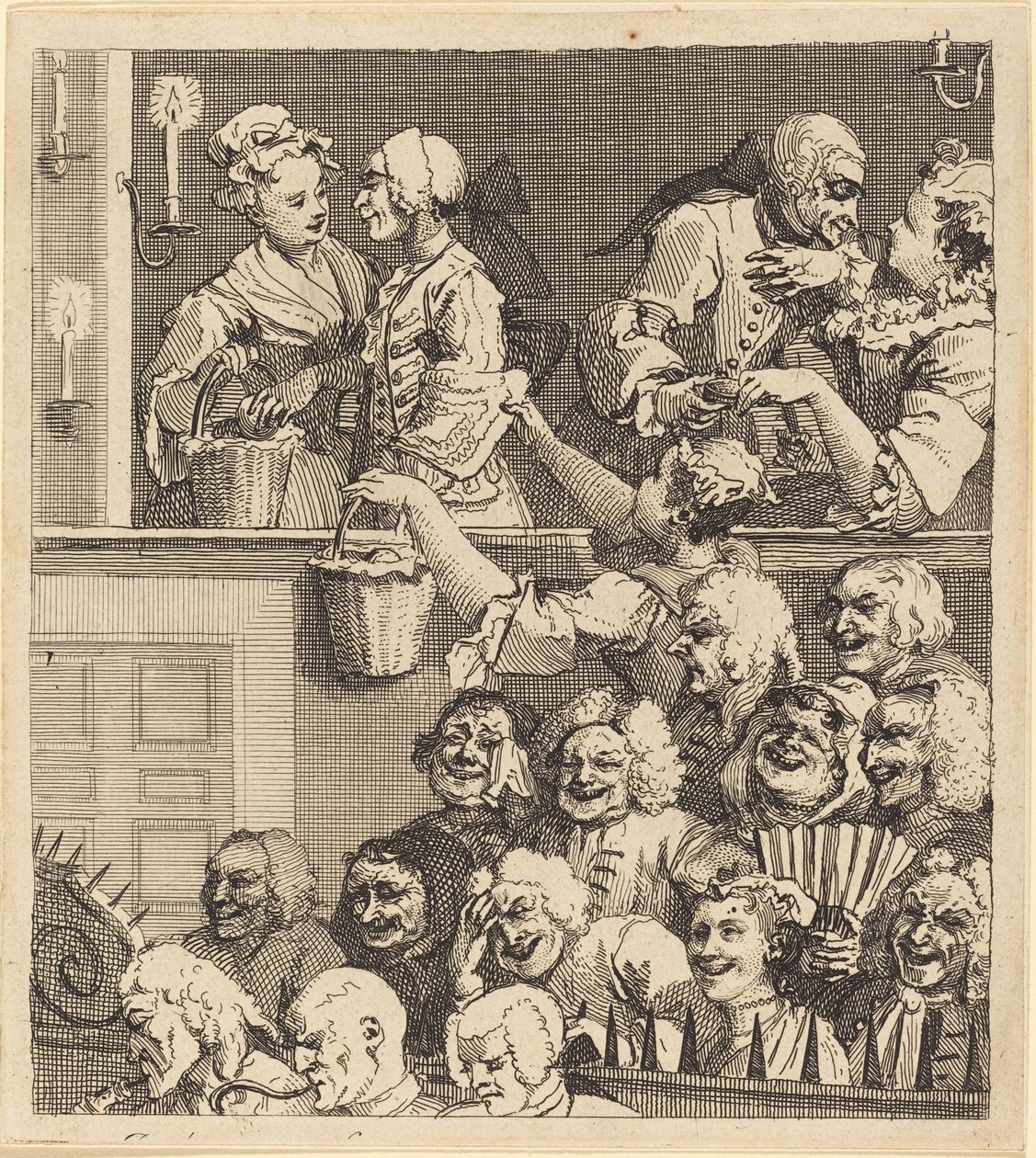 Smějící se publikum od William Hogarth