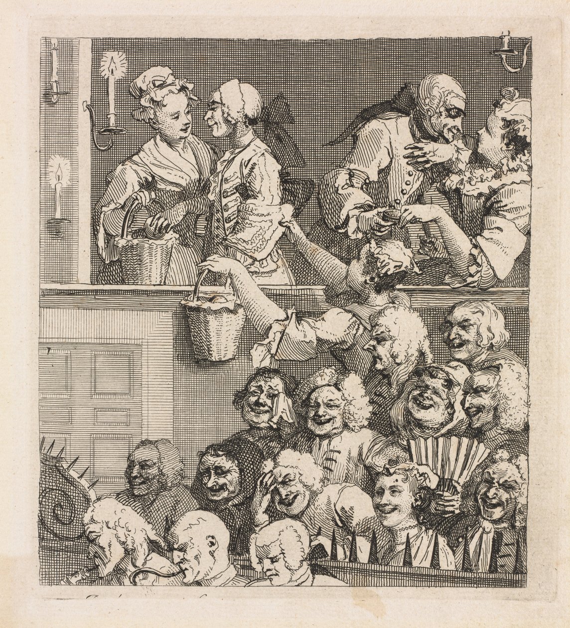 Smějící se publikum od William Hogarth