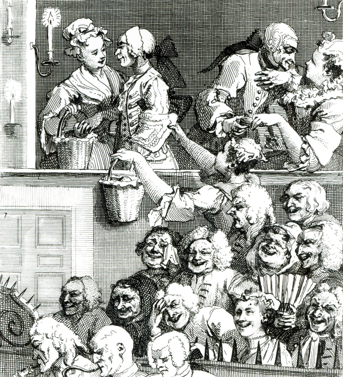 Smějící se publikum, 1733 od William Hogarth