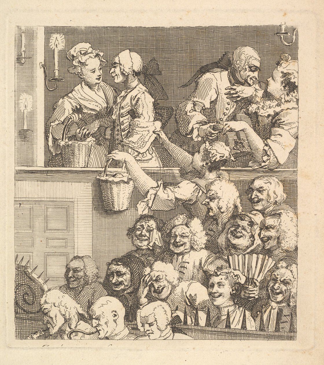 Smějící se publikum, prosinec 1733. od William Hogarth