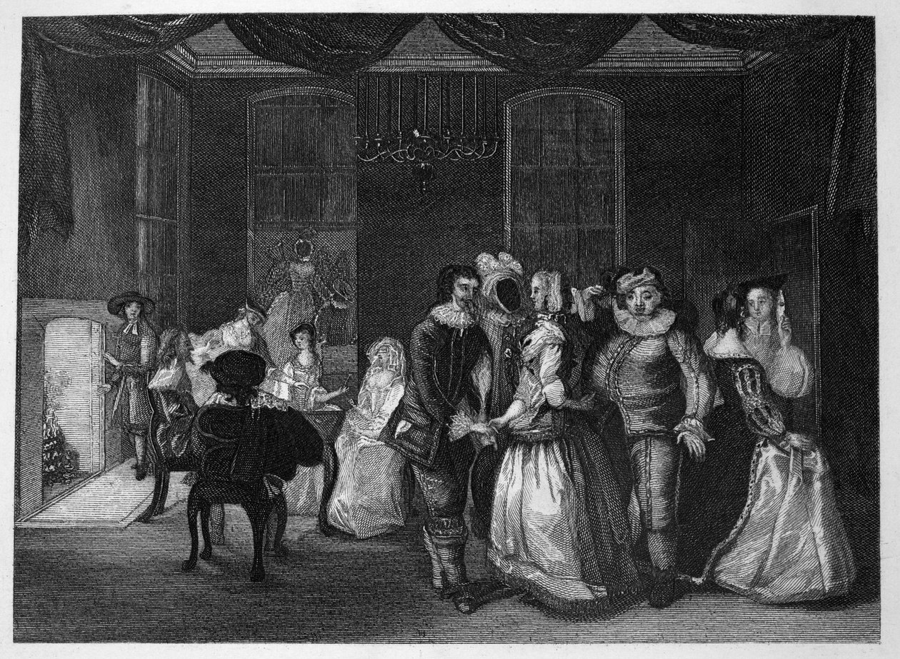 Královská maškaráda v Somerset House od William Hogarth