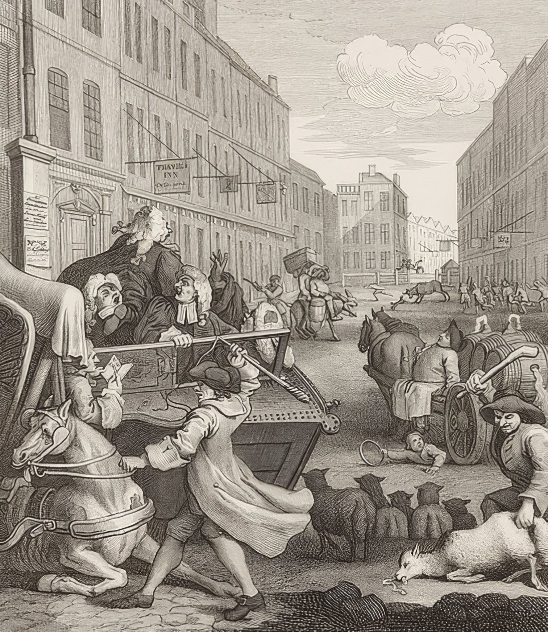 Druhá fáze krutosti. From: The Four Stages of Cruelty / Čtyři fáze krutosti. 1751 od William Hogarth