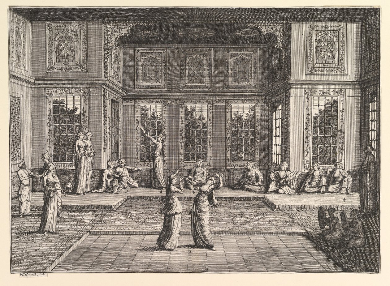 Seraglio Aubry de La Mottrayes cestuje po Evropě, Asii a do části ..., 1723-24. od William Hogarth