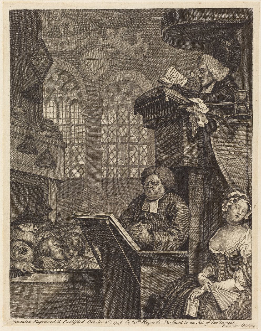 Spící shromáždění od William Hogarth