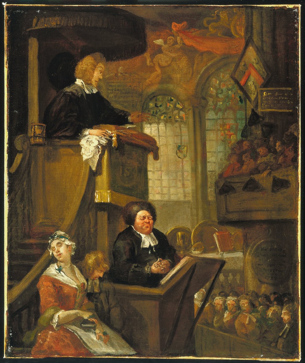 Spící shromáždění od William Hogarth