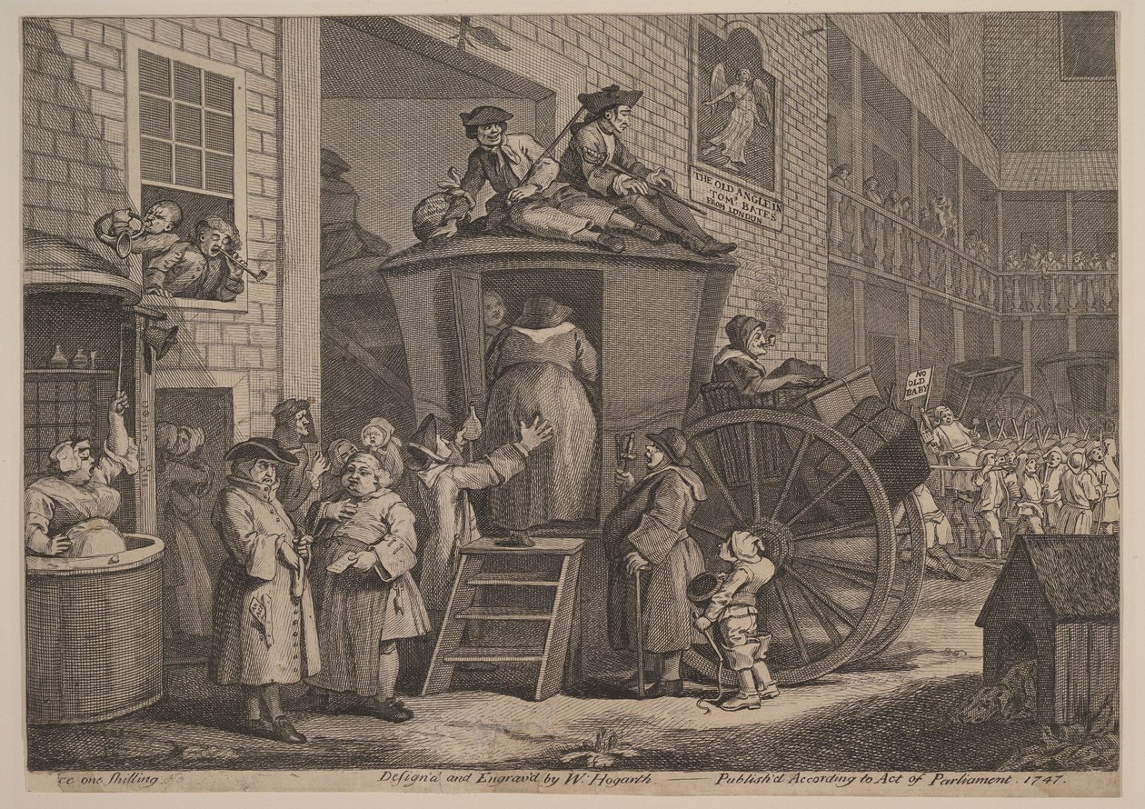 The Stage Coach, nebo The Country Inn Yard, 1747. od William Hogarth