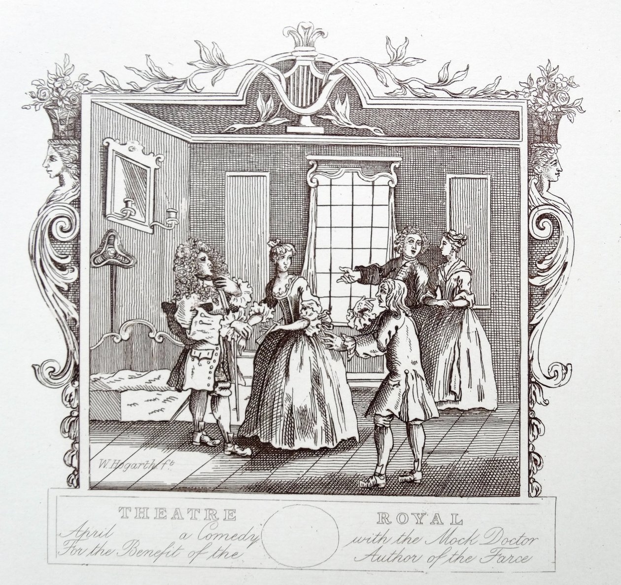 Theatre Royal; Drury pruh; Londýn od William Hogarth