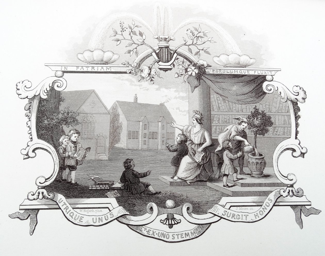 Vstupenka na školní hostinu v Tivertonu od William Hogarth