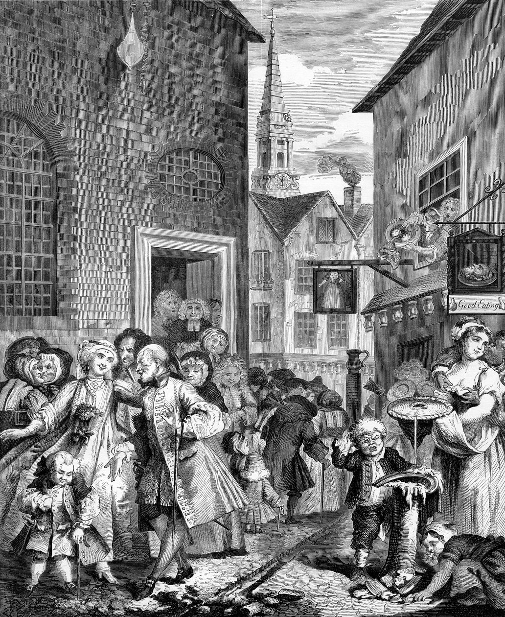 Časy dne – poledne od Williama Hogartha od William Hogarth