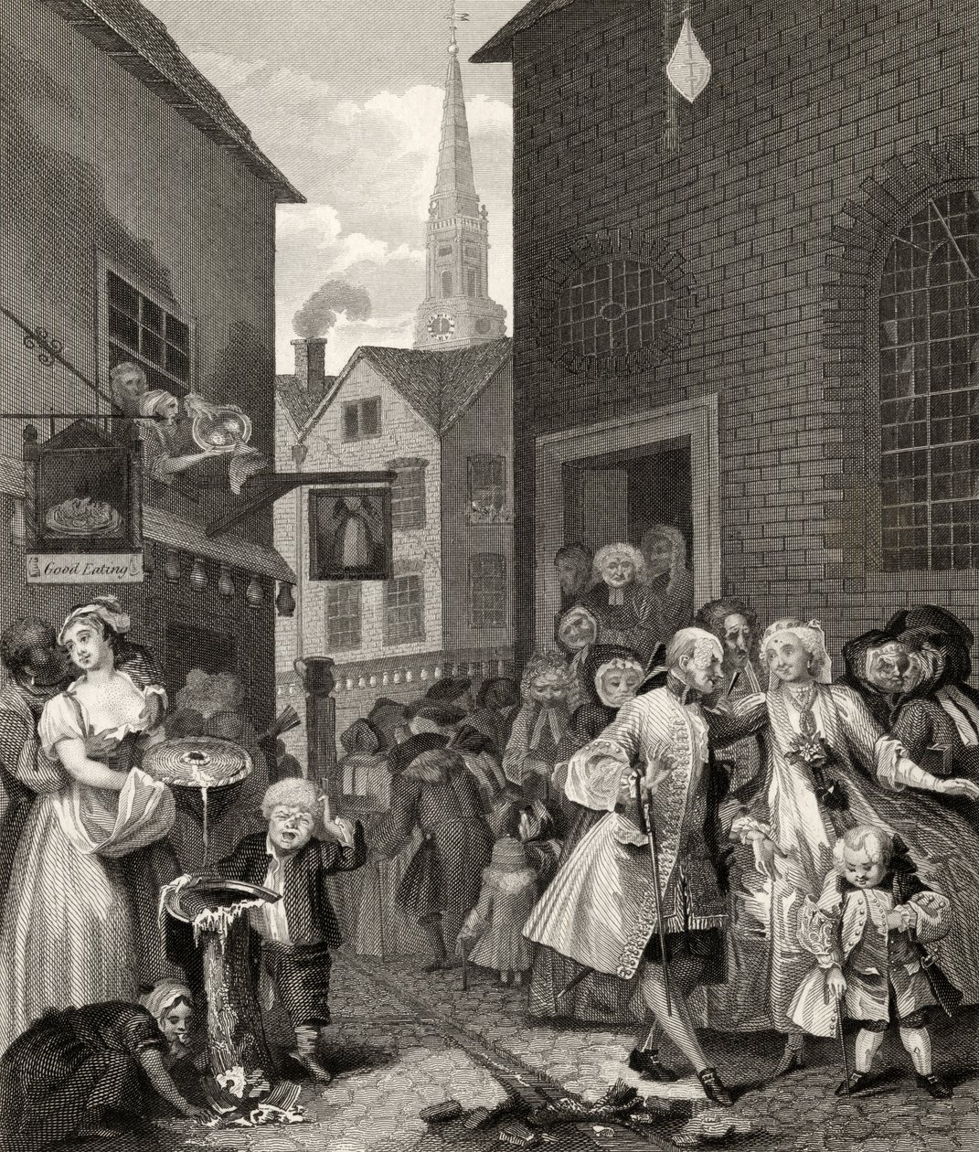 Denní doba: z knihy "The Works of William Hogarth", vydané v roce 1833. od William Hogarth