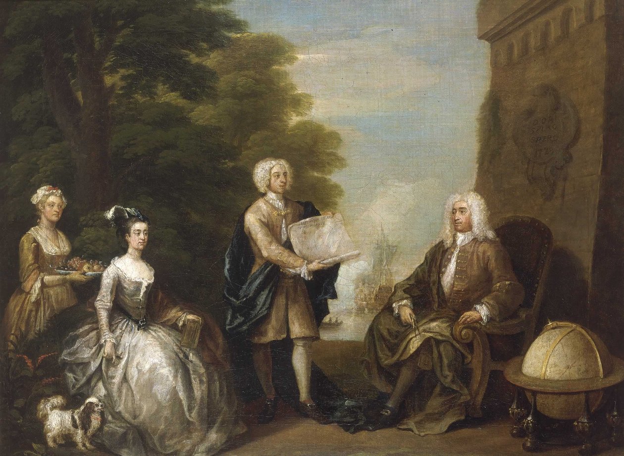 Woodes Rogers a jeho rodina od William Hogarth