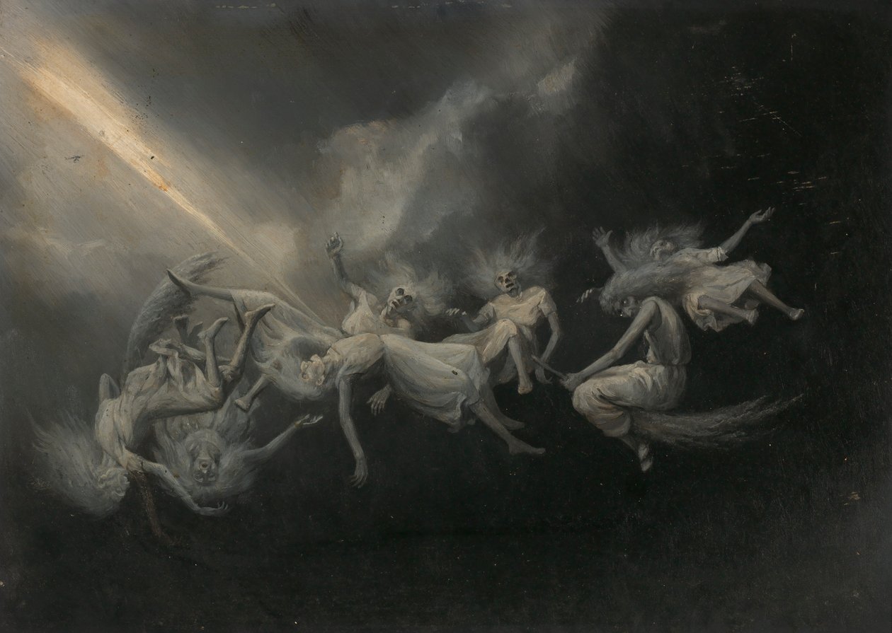 Blesk udeřil do hejna čarodějnic, polovina konce 19. století. od William Holbrook Beard