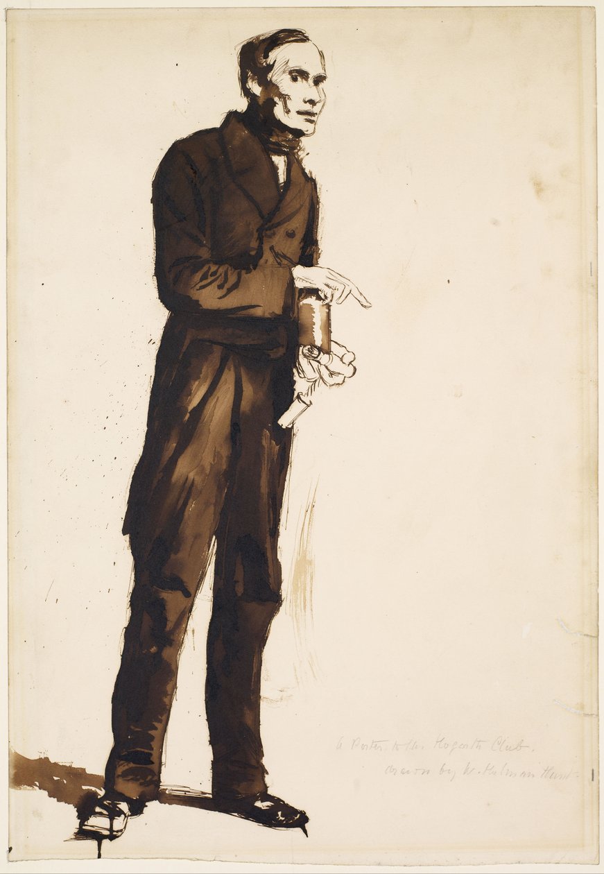Vrátný v klubu Hogarth od William Holman Hunt