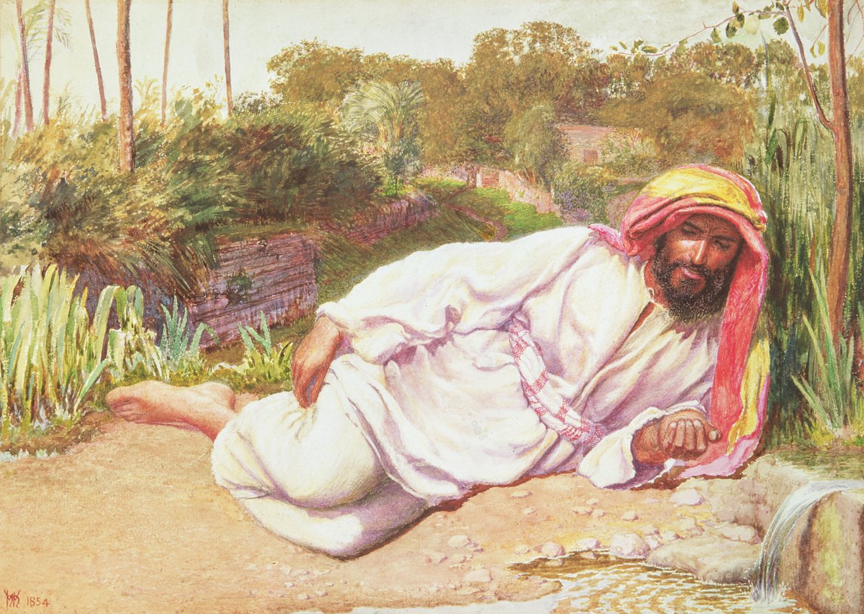 Arabský odpočinek u potoka, 1854 od William Holman Hunt