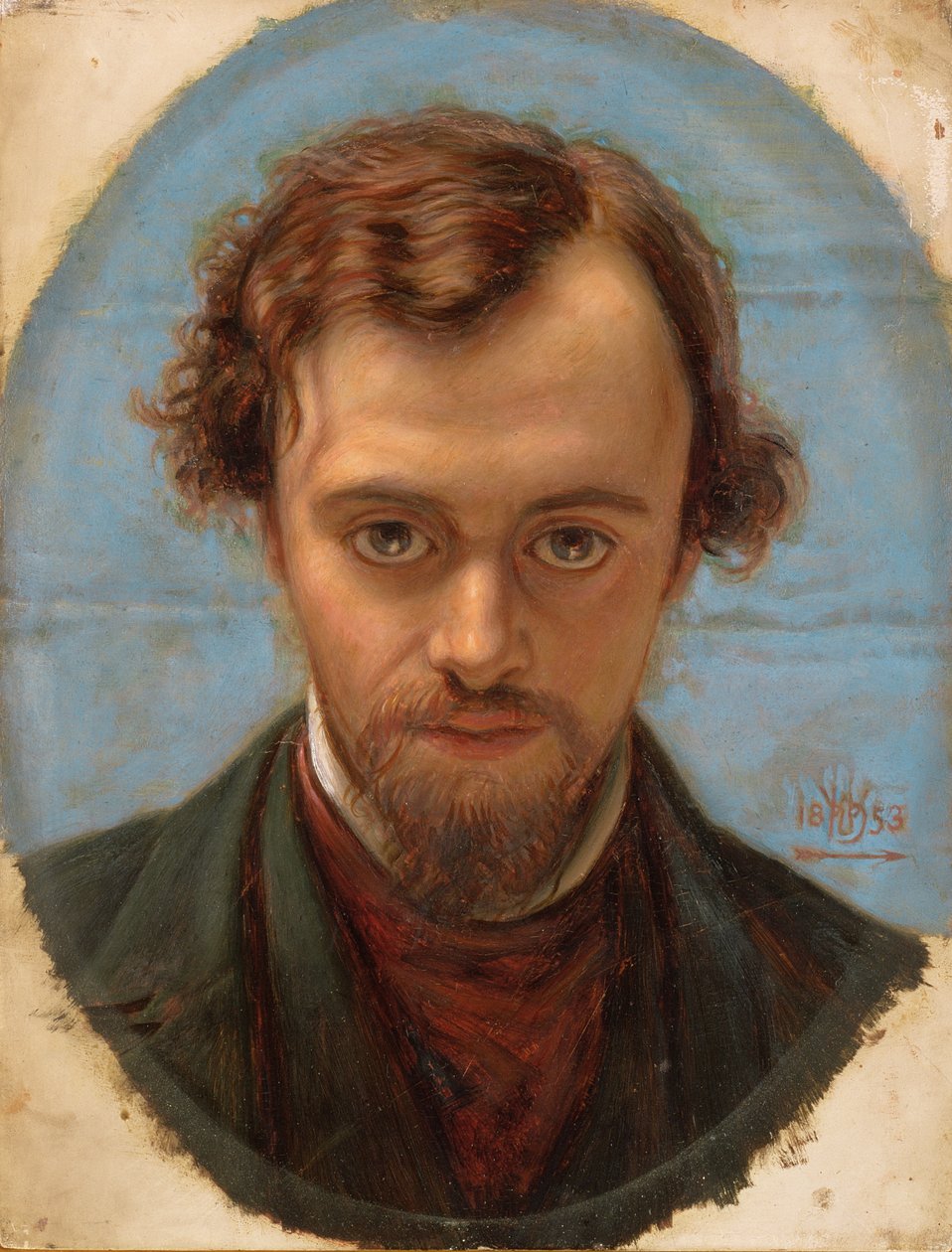 Portrét Dante Gabriel Rossetti, 1853 od William Holman Hunt