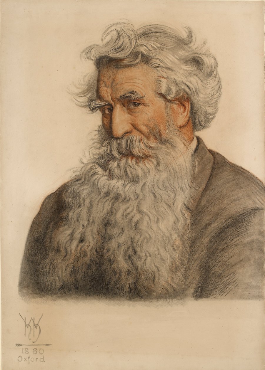 Portrét Thomase Combe, tiskař na univerzitě 1796-1872 od William Holman Hunt