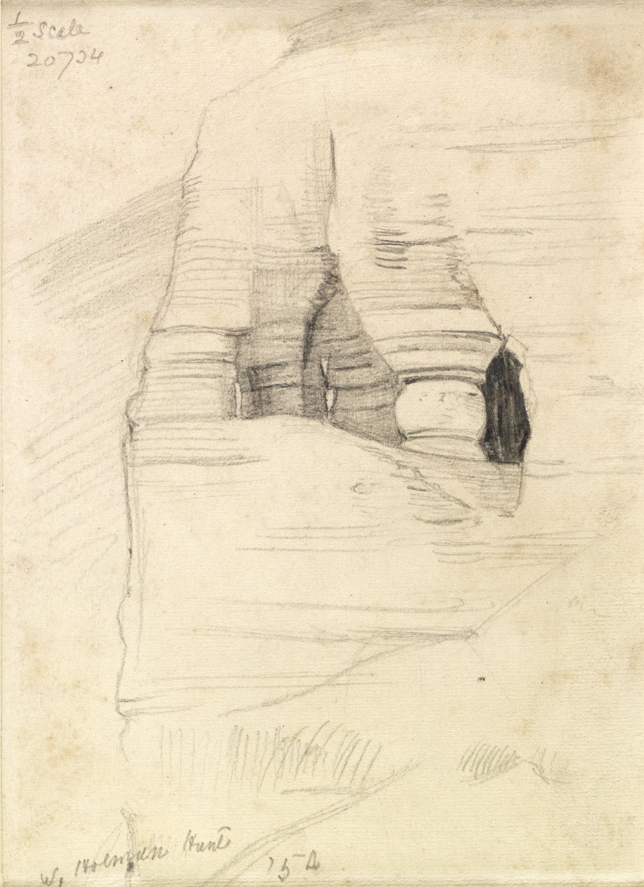 Skály ve Wady Zuara, Mrtvé moře, 1854 od William Holman Hunt