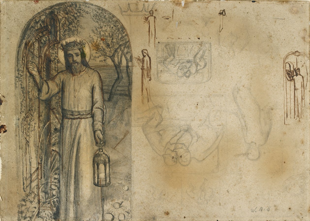 Studie pro „Světlo světa“, 1851-1853 od William Holman Hunt