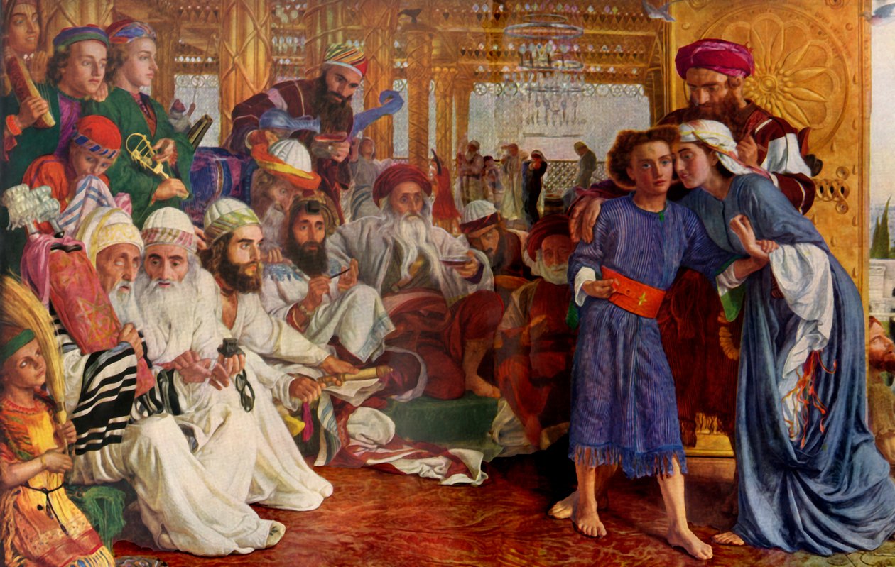 Oříznutí Nalezení Spasitele v chrámu, 1854-1855, 1936. od William Holman Hunt