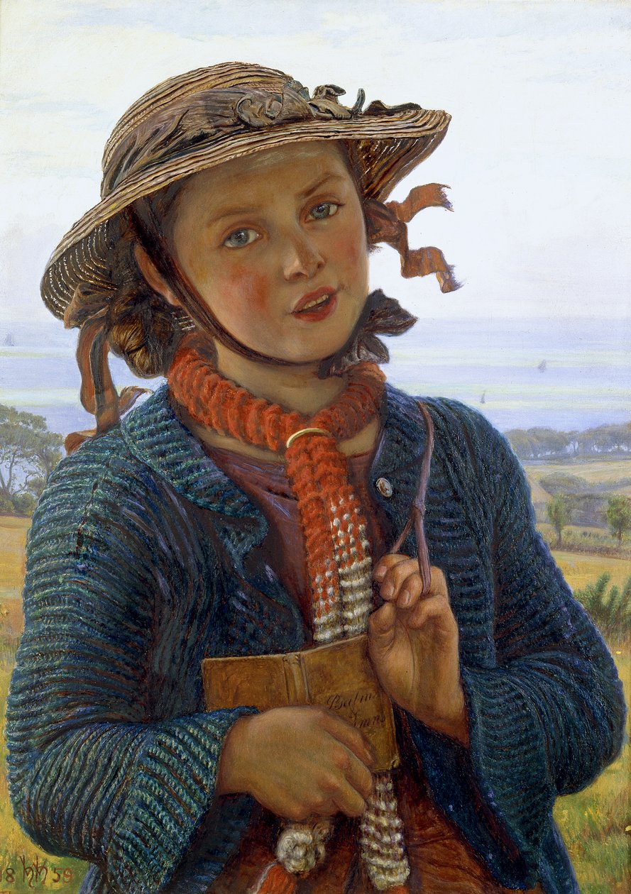 Hymnus školní dívky, 1859 od William Holman Hunt