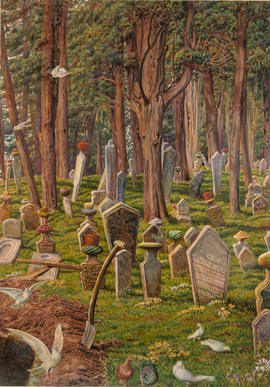 Spící město: hřbitov Pera, Konstantinopol, 1856-1888 od William Holman Hunt