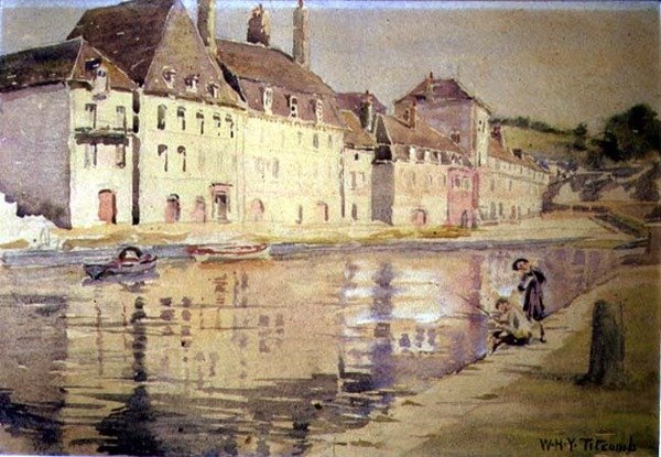 Quimperle (akvarel na papíře) od William Holt Yates Titcomb