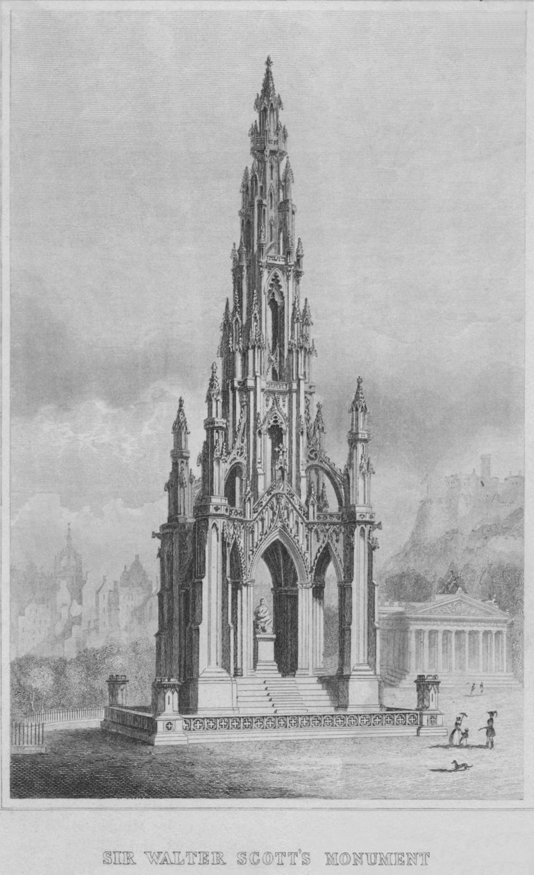 Památník sira Waltera Scottse, c1849-1853. od William Home Lizars